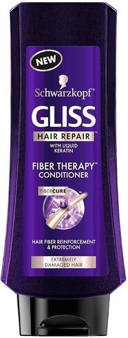 Schwarzkopf Gliss Hair Repair - Fiber Therapy For Extremely Damaged Hair - Shampoo & Conditioner Set - Net Wt. 13.6 FL OZ (400 mL) Per Bottle - One Set in Saudi Arabia