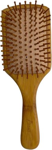 6 in 1 Wooden Natural Bamboo Detangling Hair Brush and Comb Set by BeaverStrong (Natural Wood) in Saudi Arabia