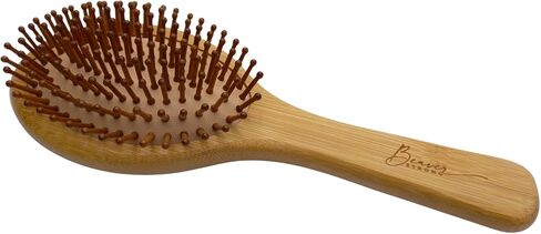 6 in 1 Wooden Natural Bamboo Detangling Hair Brush and Comb Set by BeaverStrong (Natural Wood) in Saudi Arabia