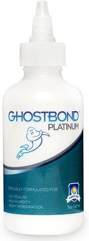 GHOSTBOND Platinum Water Resistant Wig Glue for Extreme Heat - 1.3oz - Hair Replacement Adhesive for Poly and Lace Wigs. Invisible Bonding Hair Glue - Strong Hold Lace Front Glue in Saudi Arabia
