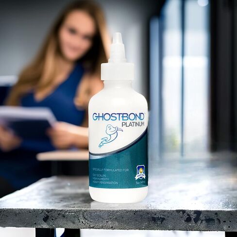 GHOSTBOND Platinum Water Resistant Wig Glue for Extreme Heat - 1.3oz - Hair Replacement Adhesive for Poly and Lace Wigs. Invisible Bonding Hair Glue - Strong Hold Lace Front Glue in Saudi Arabia