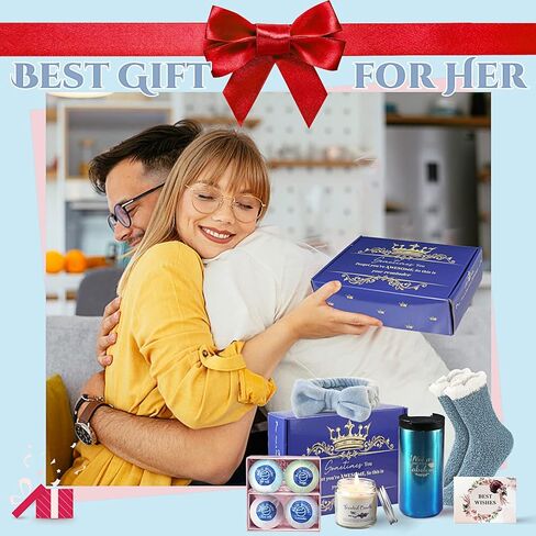 هدايا عيد ميلاد للنساء - سلة هدايا للنساء أفضل فكرة لهدية، للنساء اللاتي لديهن كل شيء، هدايا فريدة للعناية الذاتية وهدايا سبا للنساء والأم والزوجة والأخت in Kuwait