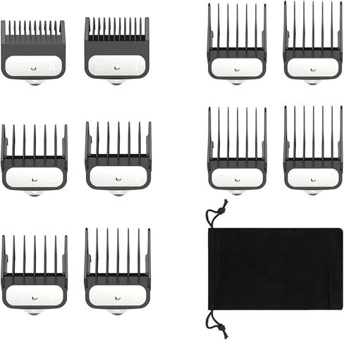 اليكسين واقيات ممتازة لقص الشعر من وال مع مشبك معدني - 8 اطوال قص من 1/16 انش الى 1 انش (1.5-25 ملم) تناسب جميع ماكينات الحلاقة بالحجم الكامل من وال in Kuwait