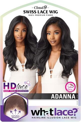 شعر مستعار Sensationnel WHAT LACE مقاس 13 × 6 - شعر صناعي Cloud 9 مربوط يدويًا، شعر مستعار طبيعي مقصوص مسبقًا، دانتيل أمامي - Whatlace KIYARI (1B) in Kuwait