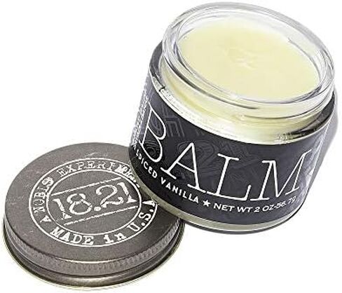 18.21 Man Made Beard Balm for Men, Spiced Vanilla, 2 fl. oz - Premium Grooming Cream with Low Shine for Conditioning and Shaping Beards, Mustaches - Scented Facial Hair Balms, Long-Lasting Moisture in Saudi Arabia