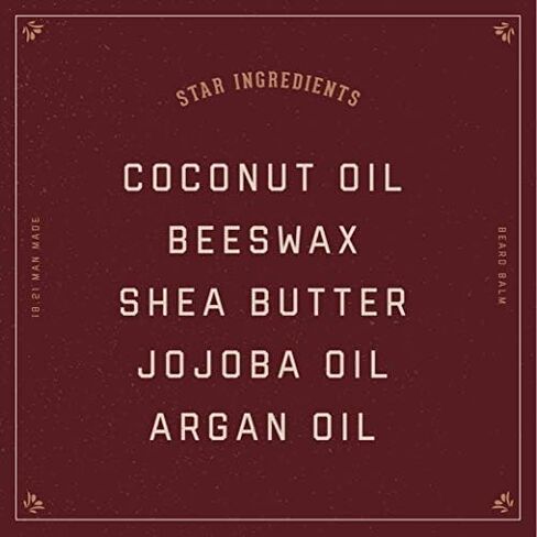 18.21 Man Made Beard Balm for Men, Spiced Vanilla, 2 fl. oz - Premium Grooming Cream with Low Shine for Conditioning and Shaping Beards, Mustaches - Scented Facial Hair Balms, Long-Lasting Moisture in Saudi Arabia