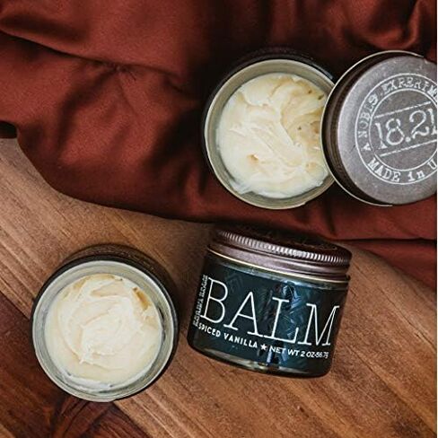 18.21 Man Made Beard Balm for Men, Spiced Vanilla, 2 fl. oz - Premium Grooming Cream with Low Shine for Conditioning and Shaping Beards, Mustaches - Scented Facial Hair Balms, Long-Lasting Moisture in Saudi Arabia