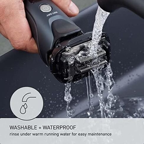Panasonic Arc5 Electric Razor for Men ES-LV67-K + Replacement Outer Foil WES9173P, Wet Dry 5-Blade Shaver with Intelligent Shave Sensor and 16D Flexible Pivoting Head, ES-AM67-K, Black in Saudi Arabia