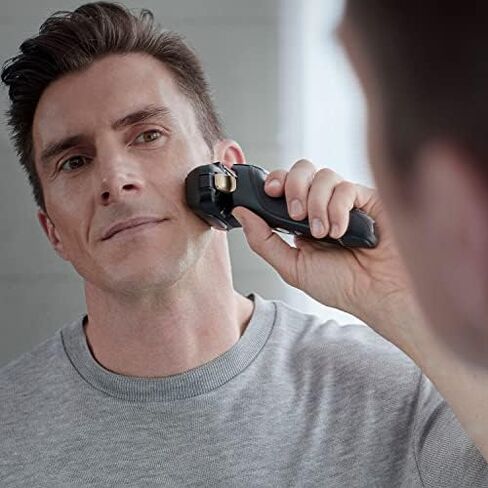 Panasonic Arc5 Electric Razor for Men ES-LV67-K + Replacement Outer Foil WES9173P, Wet Dry 5-Blade Shaver with Intelligent Shave Sensor and 16D Flexible Pivoting Head, ES-AM67-K, Black in Saudi Arabia