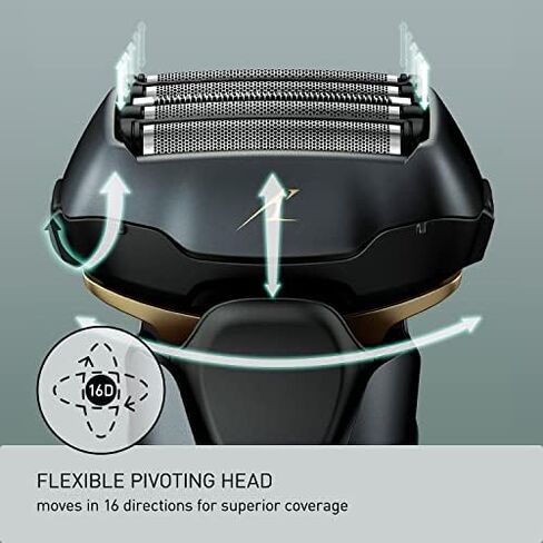 Panasonic Arc5 Electric Razor for Men ES-LV67-K + Replacement Outer Foil WES9173P, Wet Dry 5-Blade Shaver with Intelligent Shave Sensor and 16D Flexible Pivoting Head, ES-AM67-K, Black in Saudi Arabia