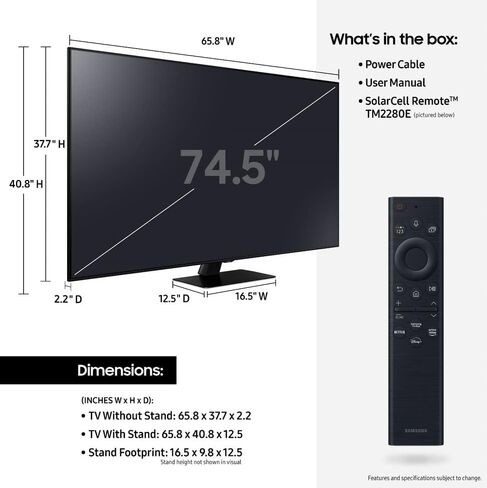 سلسلة سامسونج QLED Q80B مقاس 65 بوصة - تلفزيون ذكي 4K UHD Direct Full Array Quantum HDR 8X مع Alexa مدمج (QN65Q80BAFXZA، موديل 2022) in Kuwait
