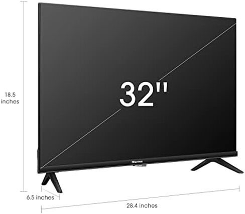Hisense A4 Series 32-Inch Class HD Smart Android TV with DTS Virtual X, Game & Sports Modes, Chromecast Built-in, Alexa Compatibility (32A4H, 2022 New Model) ,Black in Saudi Arabia