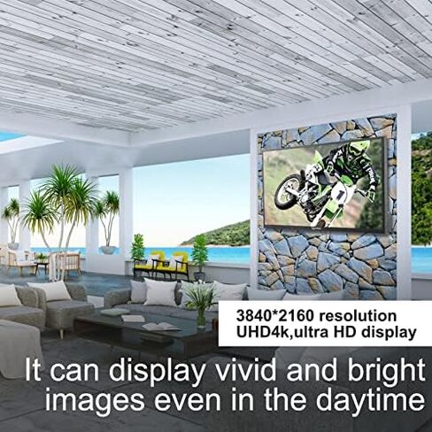 SYLVOX 43 inches Outdoor Smart TV Waterproof 4K Ultra High-Resolution High Brightness,7x16(H) Support Bluetooth & Wi-Fi Commercial Grade Suitable for Partial Sun(Deck Series 2022) in Kuwait