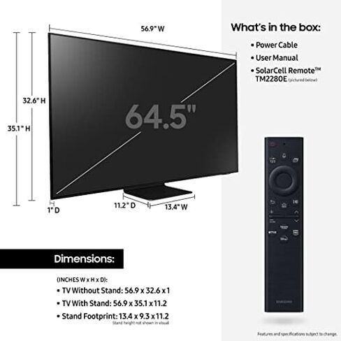 سامسونج 85 بوصة فئة Neo QLED 4K QN90B Series Mini LED Quantum HDR 32x، Dolby Atmos، صوت تتبع الكائنات +، مضاد للتوهج، زاوية عرض فائقة، تلفزيون ذكي، بلوتوث مع Alexa مدمج (QN85QN90BAFXZA، موديل 2022) in Kuwait