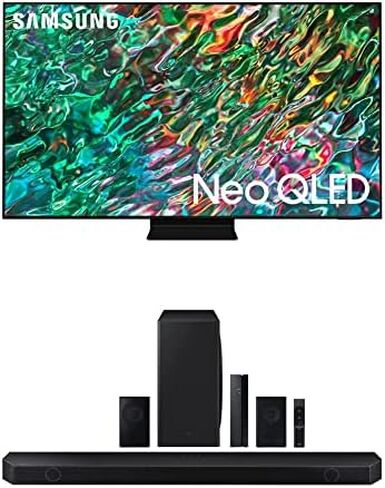 سامسونج 85 بوصة فئة Neo QLED 4K QN90B Series Mini LED Quantum HDR 32x، Dolby Atmos، صوت تتبع الكائنات +، مضاد للتوهج، زاوية عرض فائقة، تلفزيون ذكي، بلوتوث مع Alexa مدمج (QN85QN90BAFXZA، موديل 2022) in Kuwait