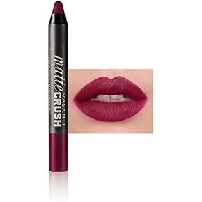 VASANTI Matte Crush Lipstick Pencil (Dozen Roses - Rose Berry) - Smooth Velvety Matte Lipstick, Longwearing, Smudge-proof, Waterproof, Rich-Pigmented, Paraben-Free Lipstick Pencil