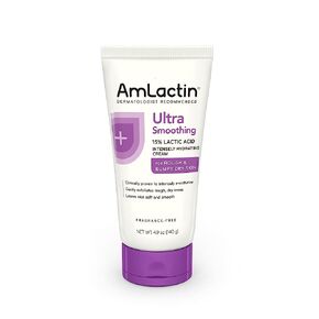 AmLactin Ultra Smoothing - 4.9 oz Body & Hand Cream with 15% Lactic Acid - Exfoliator and Moisturizer for Rough and Bumpy Dry Skin (Packaging May Vary)