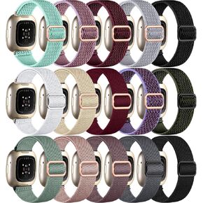 15 Pack Stretchy Bands for Fitbit Versa 4/Versa 3/Sense/Sense 2 Bands Women in Kuwait