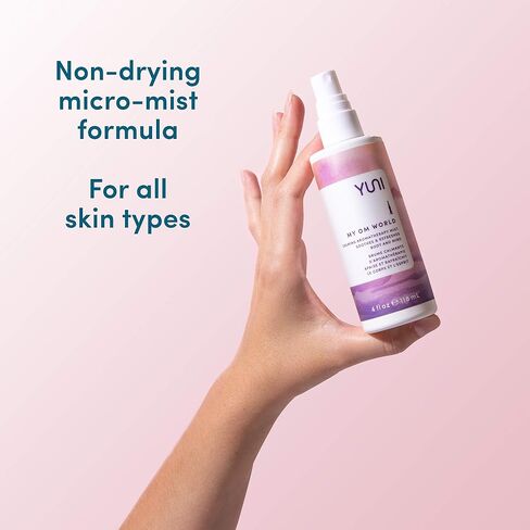 YUNI Beauty Calming Body Mist (4oz) My OM World - Natural Aromatic Oils - Relaxing Stress Relief - Promotes Focus & Clarity - All Natural, Paraben-Free, Cruelty-Free in Saudi Arabia