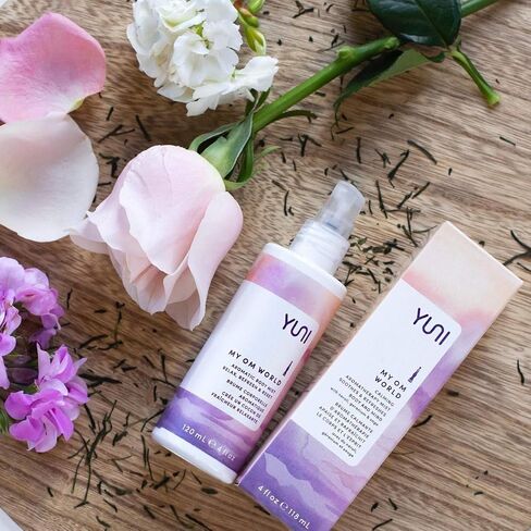 YUNI Beauty Calming Body Mist (4oz) My OM World - Natural Aromatic Oils - Relaxing Stress Relief - Promotes Focus & Clarity - All Natural, Paraben-Free, Cruelty-Free in Saudi Arabia