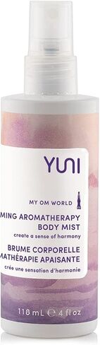 YUNI Beauty Calming Body Mist (4oz) My OM World - Natural Aromatic Oils - Relaxing Stress Relief - Promotes Focus & Clarity - All Natural, Paraben-Free, Cruelty-Free in Saudi Arabia