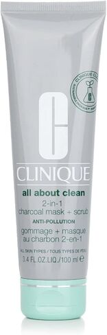 Clinique All About Clean 2-In-1 Charcoal Mask Plus Scrub Women 3.4 oz in Saudi Arabia