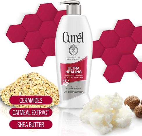 Curél Ultra Healing Intensive Moisturizer, 20 Ounce Body Lotion, with Advanced Ceramide Complex and Extra-strength Hydrating Agents, for Extra-Dry, Tight Skin (2 Pack) in Saudi Arabia