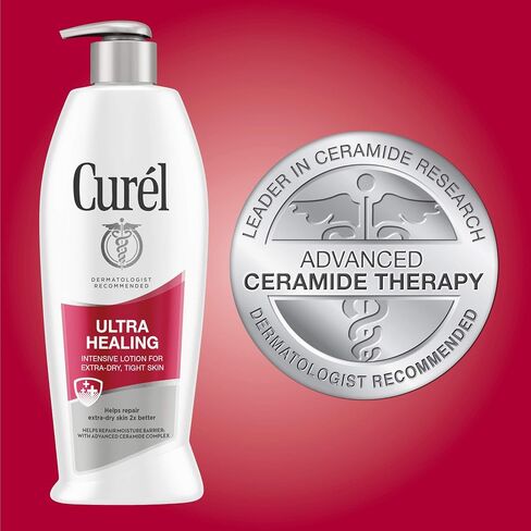 Curél Ultra Healing Intensive Moisturizer, 20 Ounce Body Lotion, with Advanced Ceramide Complex and Extra-strength Hydrating Agents, for Extra-Dry, Tight Skin (2 Pack) in Saudi Arabia