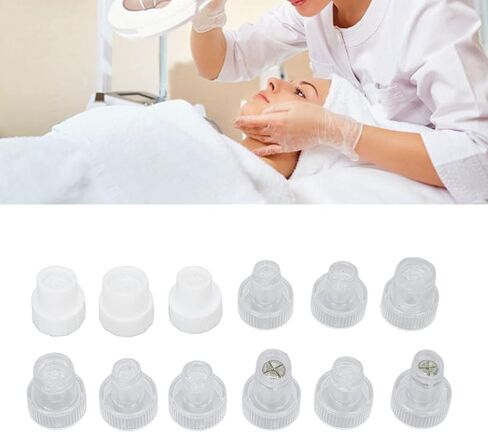 12pcs Facial Care Skin Beauty Tips Facial Dermabrasion Tip Microdermabrasion Spare Heads Microdermabrasion Tip Beauty Machine Tip for Skin Beauty in Saudi Arabia