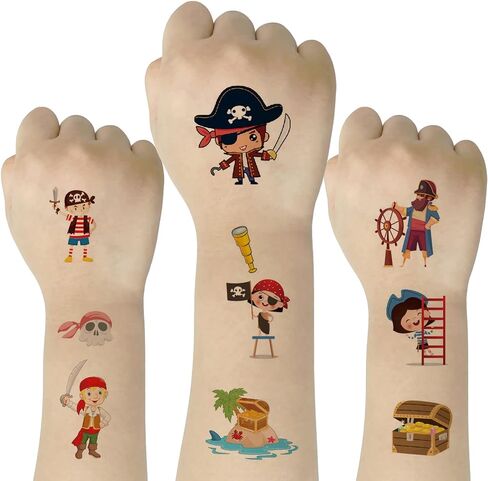 (Pack of 10 Sheets) Animals Waterproof Temporary Tattoo Stickers for Kids Boys and Girls, Party Favors Decorations in Kuwait
