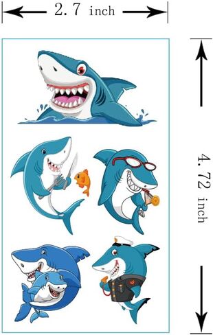 (Pack of 10 Sheets) Animals Waterproof Temporary Tattoo Stickers for Kids Boys and Girls, Party Favors Decorations in Kuwait