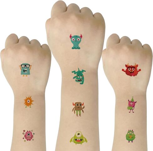 (Pack of 10 Sheets) Animals Waterproof Temporary Tattoo Stickers for Kids Boys and Girls, Party Favors Decorations in Kuwait