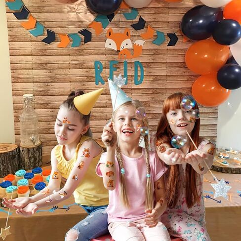 وشم الثعلب المؤقت، 20 ورقة 175 قطعة ملصقات وشم الثعلب تحت عنوان لوازم تزيين الحفلات هدايا الحفلات للأطفال والكبار in Kuwait