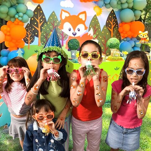 وشم الثعلب المؤقت، 20 ورقة 175 قطعة ملصقات وشم الثعلب تحت عنوان لوازم تزيين الحفلات هدايا الحفلات للأطفال والكبار in Kuwait