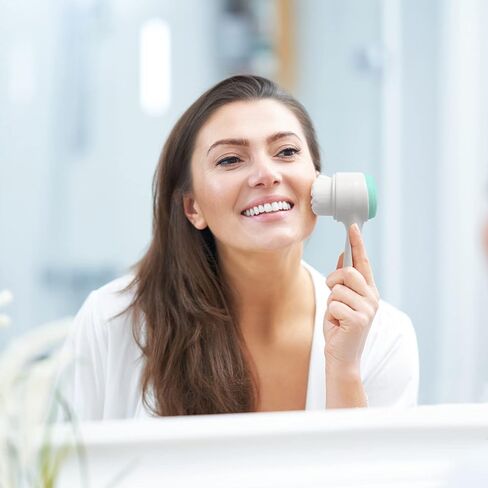 Face Brush - Manual Facial Cleansing, Double Side Skin Care Facial Cleaning Brush, Silicone Facial Scrubber Manual Dual Face Wash Brush for Gentle and Deep Facial Cleansing in Kuwait