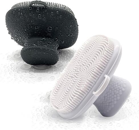 Mini Silicone Face Cleaning Brush, Manual Facial Scrubber Exfoliator Cleaning Brush Pad Soft Face Cleanser for Exfoliating and Massage Pore for All Skin Types in Saudi Arabia