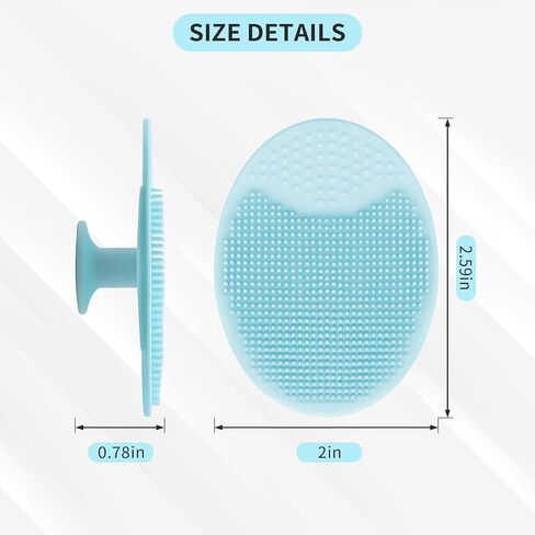 D Face Scrubber 4PCS Facial Cleansing Brush Soft Silicone Facial Exfoliator Scrub Handheld Mat Scrubber Face Wash Brush for Massage Pore Cleansing Blackhead Deep Scrubbing for All Kinds of Skins in Saudi Arabia