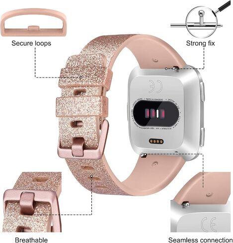 Tobfit Bands Compatible with Fitbit Versa 2 and Fitbit Versa/Versa Lite/Versa Special, Soft Replacement Sport Wristbands Accessories for Women Men in Kuwait