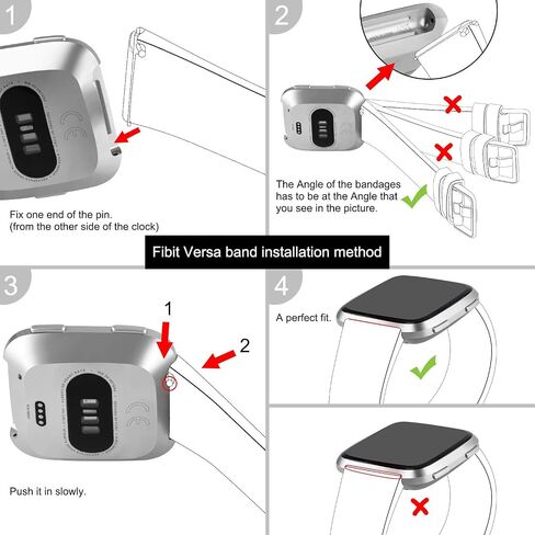 Tobfit Bands Compatible with Fitbit Versa 2 and Fitbit Versa/Versa Lite/Versa Special, Soft Replacement Sport Wristbands Accessories for Women Men in Kuwait