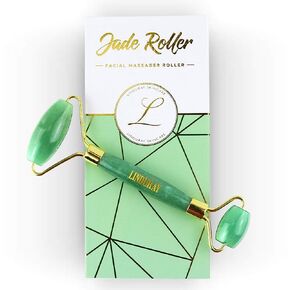 Jade Roller For Face Beauty Facial Skin Massager - 100% Original Natural Jade Stone - Rejuvenate Your Face, Neck & Eyes and Reduce Puffiness & Wrinkles in Saudi Arabia