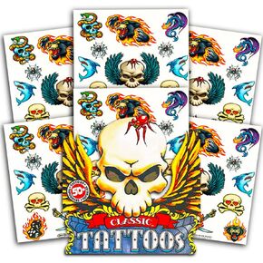 Savvi American Traditional Temporary Tattoos Pack ~ 50 Count Classic Tattoos in Saudi Arabia