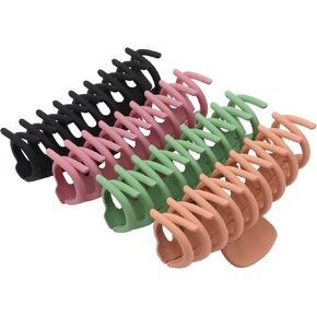 Large Hair Clips for Thick Hair, 10 PCS (5 color x 2 style available) Strong hold, Perfect for Women, Ladies and Girls.4 Inch Big Hair Claw for Heavy Hair (ANeutral Color) in Saudi Arabia