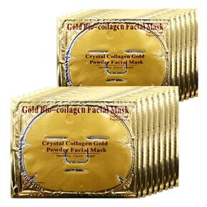 15PCS Collagen Facial Masks - Skin Care Hydrating Face Sheet Mask with Hyaluronic Acid & Hydrolyzed Collagen Mask for Deeply Moisturizing & Anti Wrinkles & Refreshing Skin,24K Gold