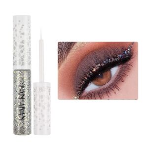 Hacaus 1PCS Glitter Liquid Eyeliner Shimmer Eye Liner Long Lasting Eyeshadow Women Makeup Symphony Silver Color 02 in Saudi Arabia