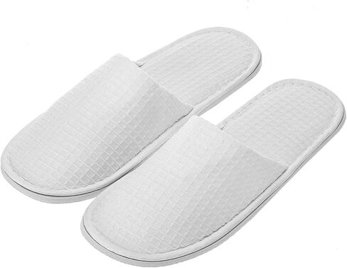 AhfuLife Spa Slippers 5/10 Pairs of Hotel Slippers, Disposable Slippers Closed-Toe Slippers, House Slippers Unisex, Bride Slippers, Non-slip slippers for Guest, Bedroom, Wedding, Party, Travel in Saudi Arabia