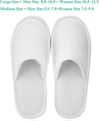 AhfuLife Spa Slippers 5/10 Pairs of Hotel Slippers, Disposable Slippers Closed-Toe Slippers, House Slippers Unisex, Bride Slippers, Non-slip slippers for Guest, Bedroom, Wedding, Party, Travel in Saudi Arabia