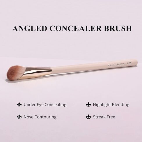 Bethy Beauty Angled Under Eye Concealer Brush, Finger Shape Nose Contour Makeup Brush for Liquid and Cream Blending and Diffusing,Small Foundation Brush Cosmtic Tool Smooth Canvas in Saudi Arabia