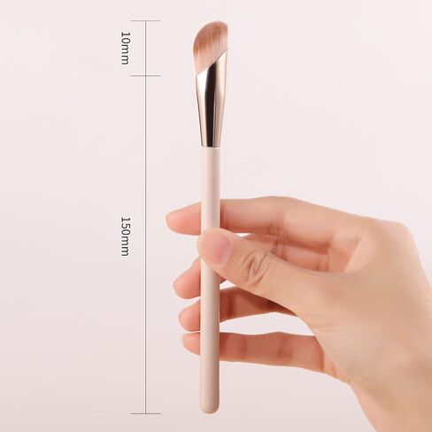 Bethy Beauty Angled Under Eye Concealer Brush, Finger Shape Nose Contour Makeup Brush for Liquid and Cream Blending and Diffusing,Small Foundation Brush Cosmtic Tool Smooth Canvas in Saudi Arabia