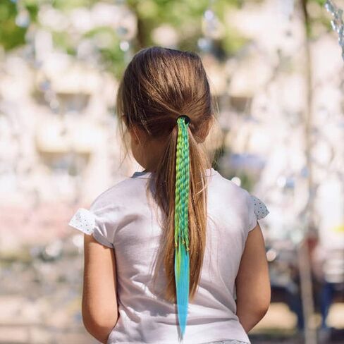 10 عبوات من وصلات الشعر الملونة للأطفال، وصلات شعر للضفائر، وصلات شعر ذيل الحصان، وصلات شعر مضفرة، وصلات شعر مضفرة، وصلات شعر مضفرة، قطع شعر يومية مجنونة للفتيات المراهقات in Kuwait