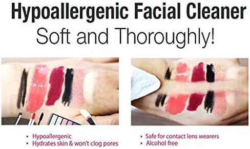 مناديل تنظيف مزيل المكياج من Epielle Rose Petal (60 منديل مبلل مسبقًا في كل عبوة) - لا تسبب الحساسية - مهدئة ومهدئة - بدون زيوت معدنية أو كحول أو كبريتات - 4 قطع (4 عبوات من بتلات الورد) in Kuwait